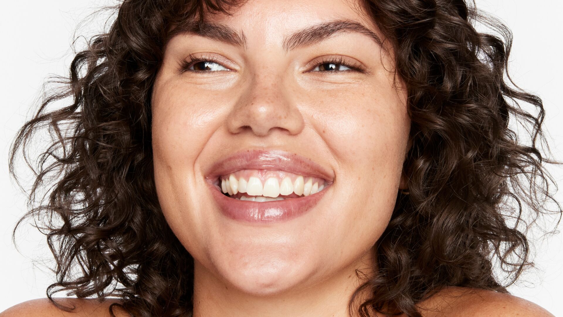 Model smiling at the camera